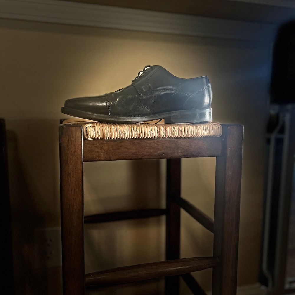 Black Leather Oxford Shoes